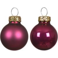 Palline in vetro per albero di natale rosso melograno decorazione natalizia -16 Palline da Ø 3.5 cm