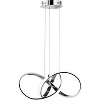 WOFI Lampadario a Sospensione Integriert, 42 W, Chrom, 55 x 55 x 27 cm