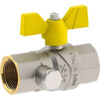 "VALVOLA A SFERA GAS F/F CON PRESA DI PRESSIONE E FARFALLA IN ALLUMINIO FIV 1/2"""" - DN15"