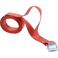 Sangles de portage polypropylène à poignée, coloris rouge, largeur 25 mm, longueur 2,50 m, sachet de 2 pièces - LECUYER