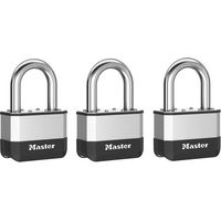 Master Lock PK1EURTRILF Elite Laminated 45mm Padlock - 38mm Shackle (Pack of 3) MLKPK1TRILF
