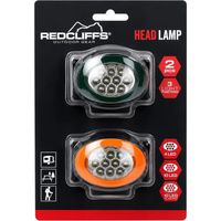Lot de 2 Lampes Frontales REDCLIFFS - Éclairage LED Réglable Jaune/Vert