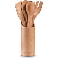 Zeller 25274 Porta-Utensili da Cucina, Bambú, Beige, 0.1x9x33 cm, 7 unità