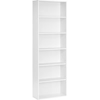 Vasagle – Bibliothèque blanche nuage 6 niveaux – Dimensions 24 x 60 x 178,5 cm – Meuble de rangement ouvert pour salon, bureau, salle à manger