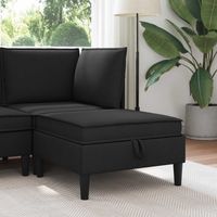 vidaXL Pouf avec Rangement Noir Velours