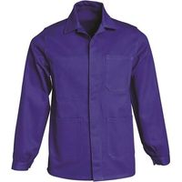 Veste de Travail Homme Coton 310g Boutons - Bleu Bugatti - SNV Pierrot - BTP Agriculture Industrie - Taille 38