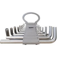 Jeu cles males 6 pans allen btr longues en pouces 1/16 a 3/4 -17 pcs