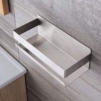 Selbstklebender Dusch-Caddy, ohne Bohren, Dusch-Caddy, Badezimmerregal, SUS304-Edelstahl (23 x 10 x 8 cm) - Crezuo
