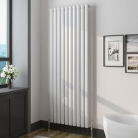 Oval Column Radiator 1600x590mmWhite Vertical Radiator Single Modern Central Heating Radiators