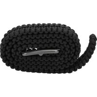 Ceinture de survie en corde de parapluie tissée à la main, de style militaire, idéale pour la randonnée et le camping (noire)