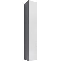 Armoire murale de salle de bain 1 porte – Finition brillante – 3 compartiments – Dimensions 30x180x30cm – Système d'ouverture push-click