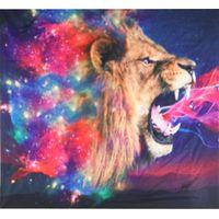 Tapis de yoga indien en polyester, jeté de canapé, tenture murale lion, couverture décorative 150x130cm