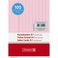 BRUNNEN Karteikarte 102270120 DIN A7 liniert rt 100 St./Pack.