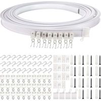 Rail De Plafond Pliable Rail De Rideau Incurvé Montage De Rideau De Plafond Flexible Rail De Fenêtres Courbes Pour Rail De Rideau Avec Système De Rail Rideau Lit Diviseur-5 Mètres