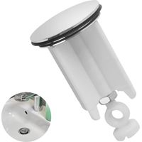 Universal Sink Plug, 40mm Bathroom Basin Sink Plug Replacement Drain Pop-Up Plug Height Adjustable Bathroom Plugs for Bathroom Kitchen All Standard Sinks Made of Brass Rubber