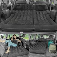 Matelas de voiture pliable - Portable - Gonflage et dégonflage rapides - Double face en PVC - Avec pompe à air - Pour le camping, les voyages, l'extérieur