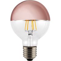 Lampadina LED G95 bronzo da 6W con effetto specchio