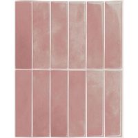 Lot de 10 crédences adhésives pour cuisine, salle de bain, carrelage mural, rose