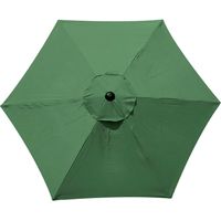 Funda de repuesto para sombrilla de mesa de mercado, mesa y sombrilla - 6 varillas - 3 m - Impermeable - Resistente a los rayos UV - Verde