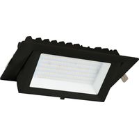 LED Downlight 48W Rechteckig Schwenkbar 130lm/W Schnitt 215x215 mm Schwarz