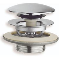 Click-Clack-Ablaufventil für Badewannensiphon, chrom (UD370CR)