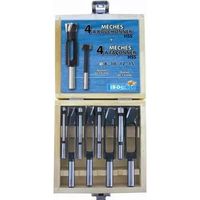 Leman – Coffret de 4 mèches à bouchonner acier – Ø 8 à 15 mm – Queue de 13 mm pour mèches à bouchonner – Pour perçage précis