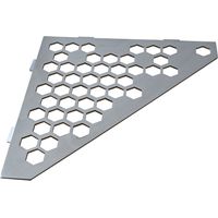 Duschablage aus Edelstahl 20,4 x 20,4 cm x 2 mm - Fünfeckig Design Hexagone - Befestigung ohne Bohren