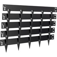 Wolketon Rasenkante Raseneinfassung Gartenkante Verzinkter Profilkante Trennrand 100x15cm 30m Schwarz