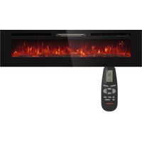 Klarstein – Cheminée électrique décorative 1800 W avec télécommande – Flammes LED réalistes – Chauffage jusqu'à 40 m² – Thermostat réglable