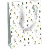 Borsa regalo clairefontaine x-29535-2c carta patinata nastro raso