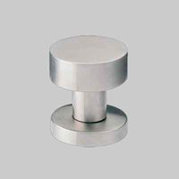 Pomolo fisso inox piano diametro 52 mm - col. inox satinato conf. da 2 pz