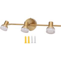 Applique murale moderne à 3 lumières pour salle de bain, luminaire décoratif d'intérieur, idéal pour une cuisine, un salon, un couloir, une véranda, un porche, doré