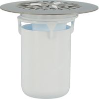 Grille siphon inox Ø 60 mm pour vidage receveur de douche – Tube plongeur plastique – Culot siphon robuste – P-Pro