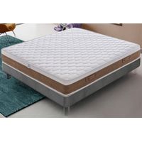 Matelas ressorts ensachés 200x200 accueil mousse hr - epaisseur 22 cm - modéle sunny