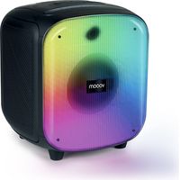 Enceinte Party Cube sans fil avec effets lumineux - Noire et bleue
