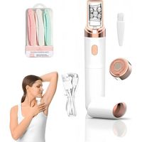 Épilateur facial 2 en 1 pour femme, épilateur électrique sans fil avec lumière LED, rasoir indolore rechargeable par USB pour le visage, les lèvres, le menton, les bras, les jambes et le bikini (B)