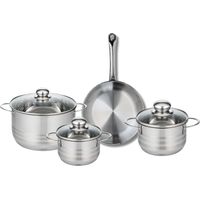 Ensemble de 1 Poêle de cuisson 24 cm et 3 faitouts 14, 16 et 20 cm Elo Profi Brillant