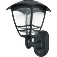 Litecraft Mateo Wall Light 1W Outdoor Solar Powered Garden LED Lantern - Black