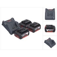 Caricabatterie Bosch GAL 18V-20 10,8 - 18 V 2 A ( 2607226281 ) + 3x GBA 18 V 5,0 Ah ( 3x 2607337069 )