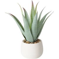 Plante artificielle d'aloe vera dans un pot de fleurs MONDRAGO, 29 cm