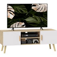 Meuble TV 50 pouces étagères chêne