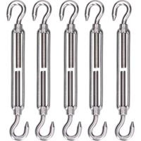 5 Pièces Ridoir Crochet et Crochet Câble Tension 304 Inoxydable Acier Matériel Voile d'Ombrage M6