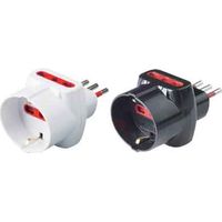 TRIPLE-ADAPTER MIT SCHUKO/BIVALENTER SCHUTZ 10A ROSA