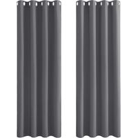 Rideau Rideau occultant Gris Rideau occultant Tissu Scandinave Asie du Sud Couleur unie Haute Précision Chambre Haute Rideau occultant Fini 140 240cm 2pcs