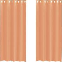 Maison Exclusive - Rideaux en voile avec œillets 2 pcs terre cuite