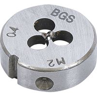 Bgs Technic – Filière M2 x 0.4 x 25 – Filetage métrique pas standard – Ø extérieur 25.4 mm – Épaisseur 9 mm pour filetages propres