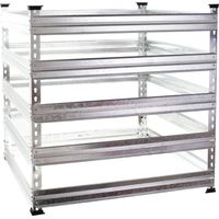Wiltec – Composteur de jardin en métal galvanisé 1300L – Dimensions 120 x 120 x 90 cm – Procédé ouvert pour compostage rapide et recyclage efficace