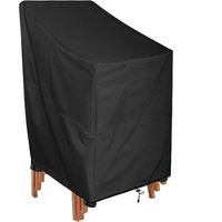 Garden Chair Cover, Waterproof, Windproof, UV Protection, Sun Lounger Cover for Stacking Chairs, Garden Furniture Protector - 114 x 85 x 65 cm