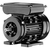 Wiltec Moteur électrique asynchrone monophasé à induction – 0,55 kW (0,75 CV) – 1400 tr/min – 230 V – 4 pôles – Boîtier en aluminium – D’application polyvalente
