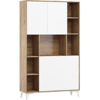 Klappbare MEGAN 2 Schreibtisch Haushaltsbüro Computertisch craft golden / weiß glänzend